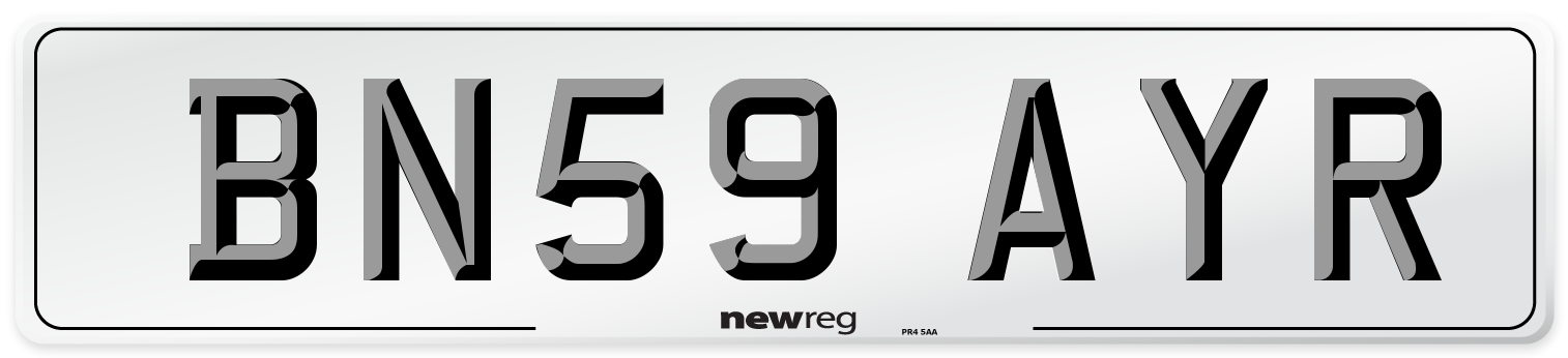 BN59 AYR Number Plate from New Reg